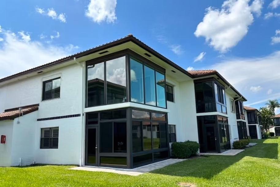 Impact window installation at a Vero Beach property